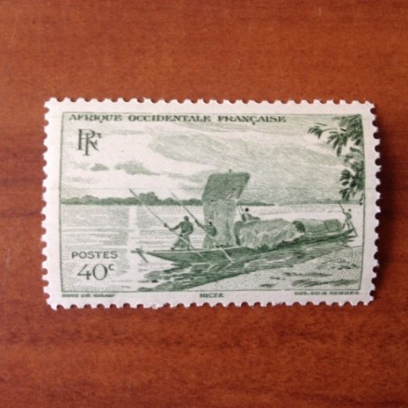 Afrique Occidentale AOF 26 MNH ** Pirogue