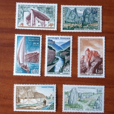 France Yvert Num 1435-1441 ** Serie touristique  1965