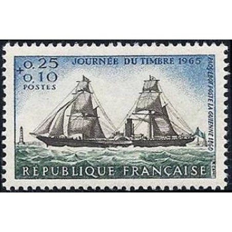 France Yvert Num 1446 ** Journee du timbre  1965