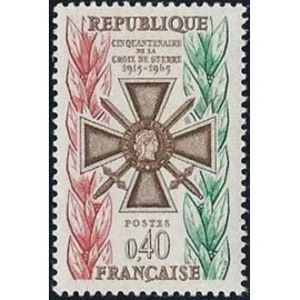 France Yvert Num 1452 ** Croix de Guerre  1965