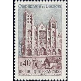 France Yvert Num 1453 ** Cathedrales de Bourges  1965