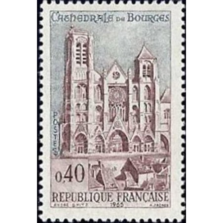 France Yvert Num 1453 ** Cathedrales de Bourges  1965