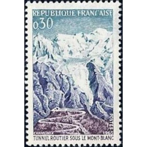 France Yvert Num 1454 ** Mont Blanc  1965