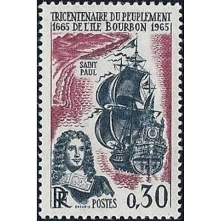 France Yvert Num 1461 ** Ile Bourbon  1965