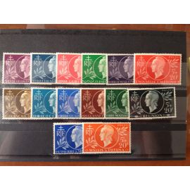 1944 Entraide française 14 valeurs MNH ** serie coloniale