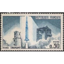France Yvert Num 1464 ** Satellite  1965