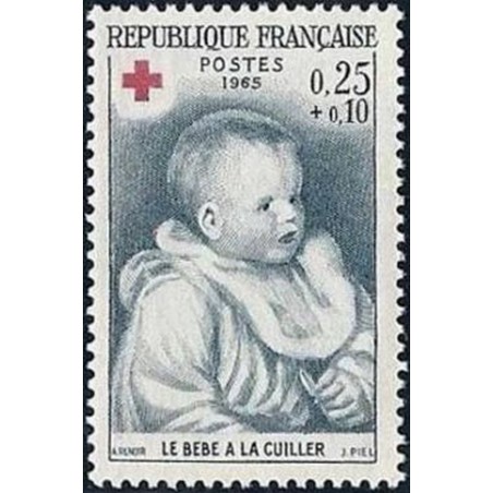 France Yvert Num 1466 ** Croix Rouge Renoir  1965