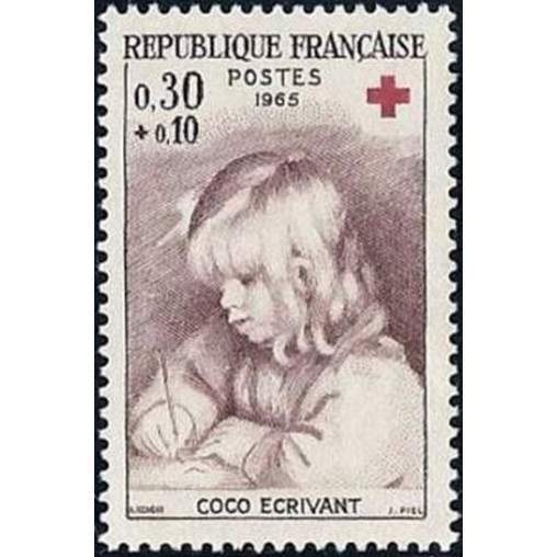 France Yvert Num 1467 ** Croix Rouge Renoir  1965