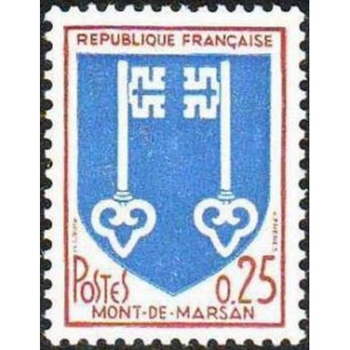 France Yvert Num 1469 ** Armoirie Mont de Marson 1966