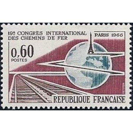 France Yvert Num 1488 ** SNCF Eiffel  1966