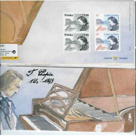 16 Emissions Communes France Pologne 1999 Chopin Pochette souvenir