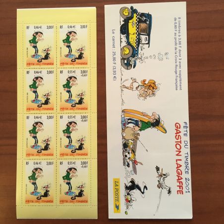 2001 Carnet Journée du timbre BC Gaston Lagaffe