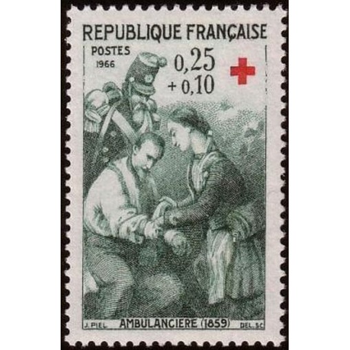 France Yvert Num 1508 ** Croix Rouge  1966