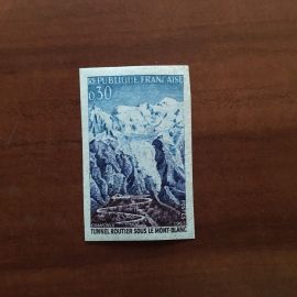 France Yvert Num 1454 non dentelé ** Mont Blanc  1965