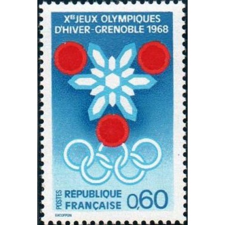 France Yvert Num 1520 ** JO Grenoble  1967