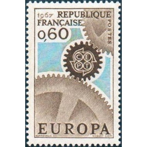 France Yvert Num 1522 ** Europa  1967