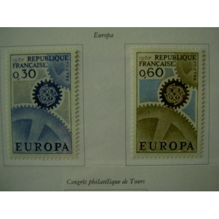 France Yvert Num 1521-1522 ** Europa  1967