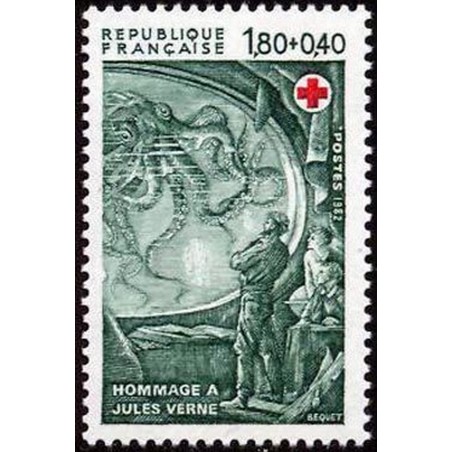 France Yvert Num 2248 ** MNH Gomme mate tropicale 2248c Croix Rouge Verne  1982