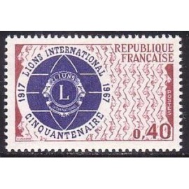 France Yvert Num 1534 ** Lions International  1967