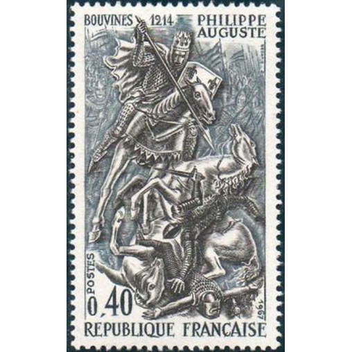 France Yvert Num 1538 ** Philippe II Auguste  1967