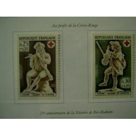 France Yvert Num 1540-1541 ** Croix Rouge  1967