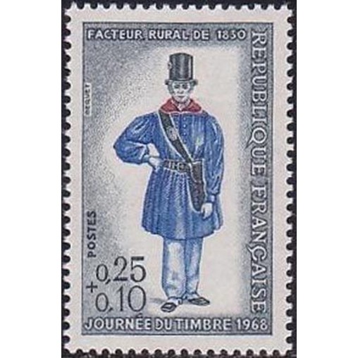 France Yvert Num 1549 ** Journee du timbre  1968