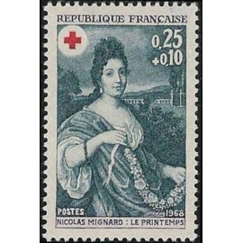 France Yvert Num 1580 ** Croix Rouge Mignard  1968