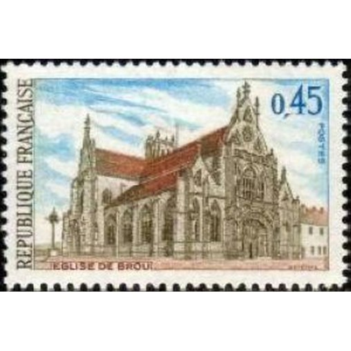 France Yvert Num 1582 ** Eglise de Brou Ain  1969