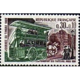 France Yvert Num 1589 ** Journee du timbre  1969