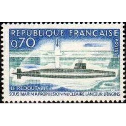 France Yvert Num 1615 ** Sous Marin  1969