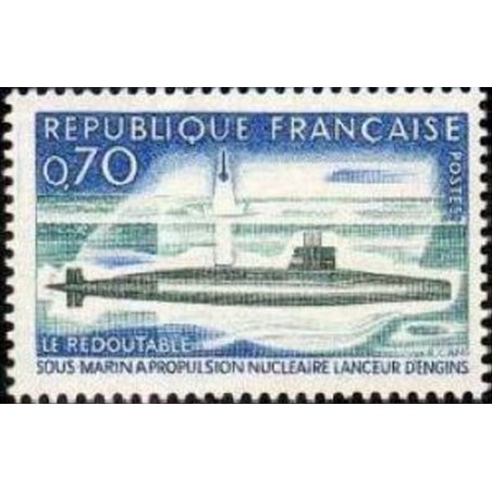 France Yvert Num 1615 ** Sous Marin  1969
