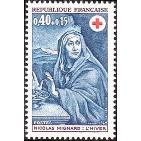 France Yvert Num 1620 ** Croix Rouge Mignard  1969