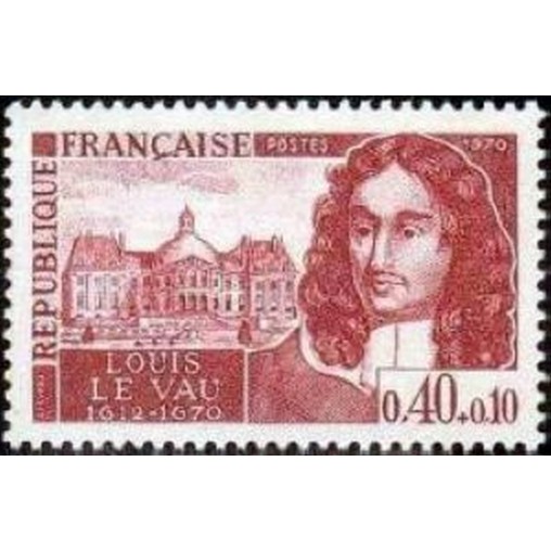France Yvert Num 1623 ** Louis Le Vau  1970