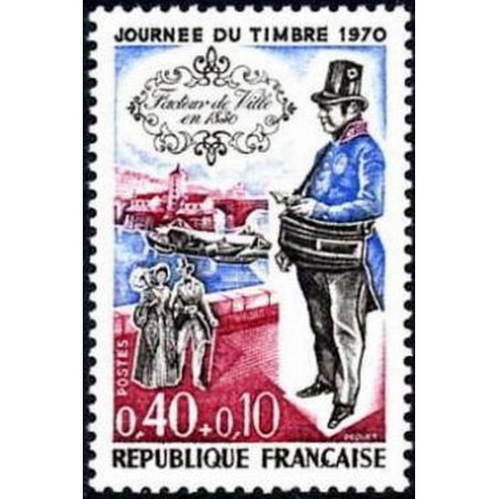 France Yvert Num 1632 ** Journee du timbre  1970