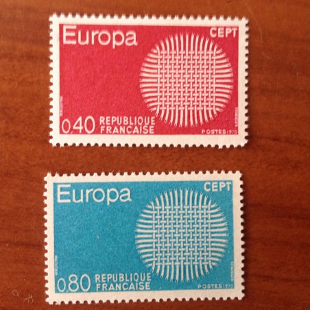 France Yvert Num 1637-1638 ** Europa  1970