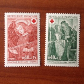 France Yvert Num 1661-1662 ** Croix Rouge  1970