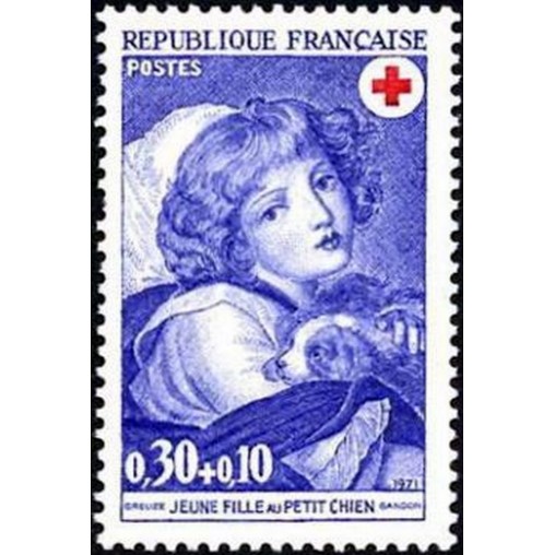 France Yvert Num 1700 ** Croix Rouge Greuze  1971