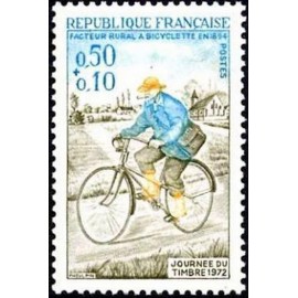 France Yvert Num 1710 ** Journne du timbre  1972
