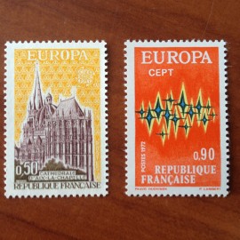 France Yvert Num 1714-1715 ** Europa  1972