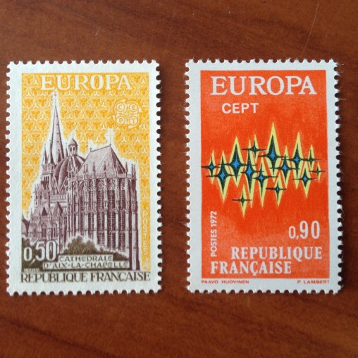 France Yvert Num 1714-1715 ** Europa  1972