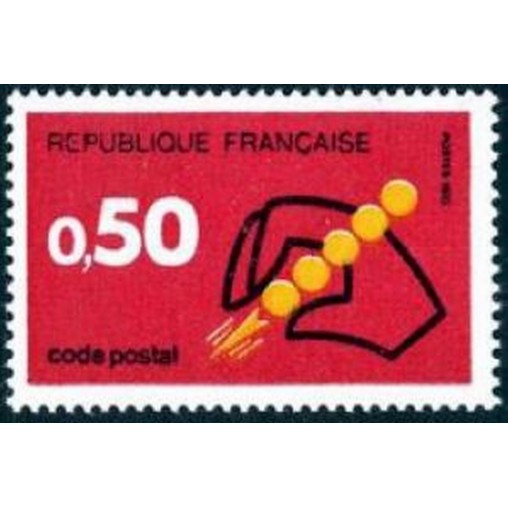 France Yvert Num 1720 ** Code Postal  1972