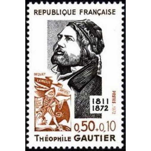 France Yvert Num 1728 ** Theophile Gautier  1972