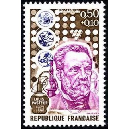 France Yvert Num 1768 ** Pasteur  1973