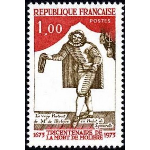 France Yvert Num 1771 ** Mort de Molière  1973