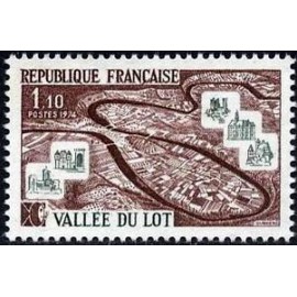 France Yvert Num 1807 ** Valle du Lot  1974
