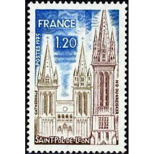 France Yvert Num 1808 ** Saint Pol de Leon  1974