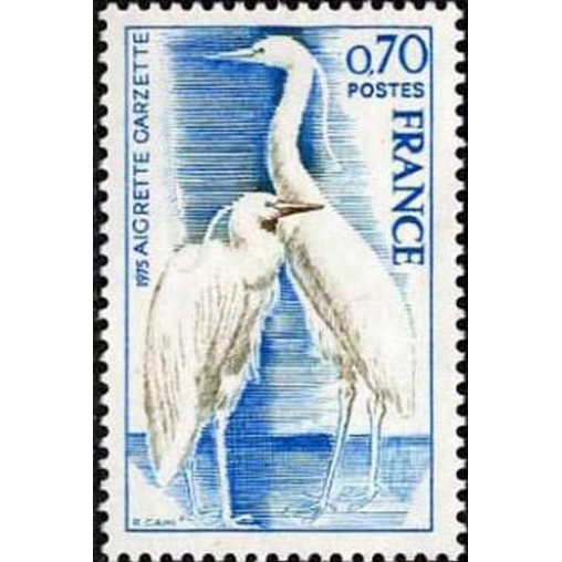 France Yvert Num 1820 ** Aigrette bird  1974