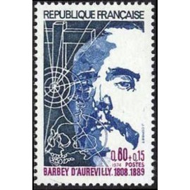 France Yvert Num 1823 ** Barbey d'Aurevilly  1974