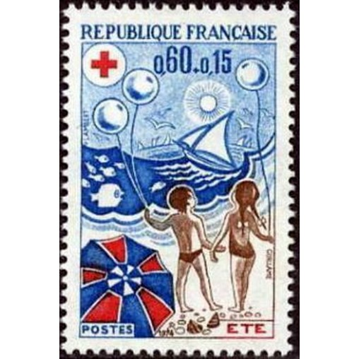 France Yvert Num 1828 ** Croix Rouge ete  1974