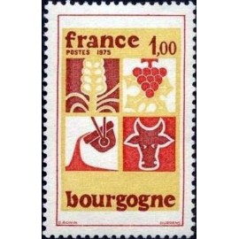 France Yvert Num 1848 ** Bourgogne  1975